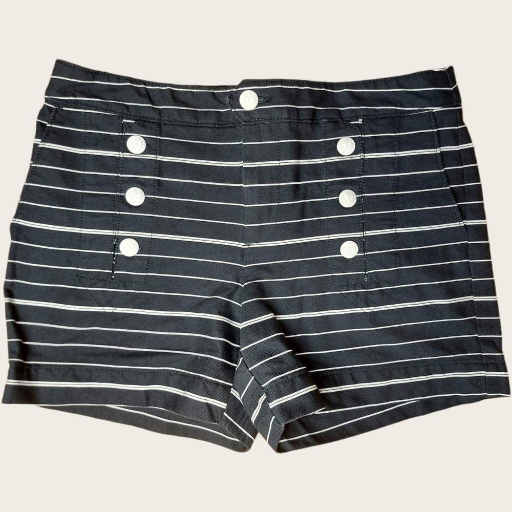 Tommy Hilfiger Black Striped Nautical Shorts Size 8
